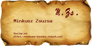 Minkusz Zsuzsa névjegykártya